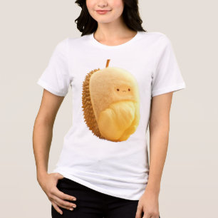 Moeie Durian-baby met zachte stekels en glimlachen Tri-Blend Shirt