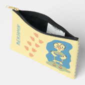 Moeie Eend Nerd met Boek Kind Geel Potlood Etui (Open)