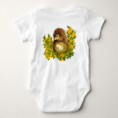 Moeie Egel Ontwerp Baby Jersey Body Romper (Achterkant)