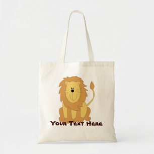 Moeie gepersonaliseerde leeuwentas tote bag