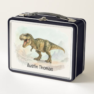 Moeie gepersonaliseerde T-Rex lunchbox voor kinder