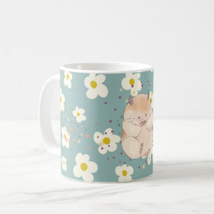 Moeie Hamster & Madeliefjes Patroon Mok – Zoete Pa