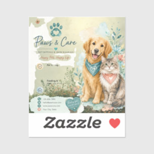 Moeie Hond En Kat Huisdier Oppasser Hond Uitlater  Sticker