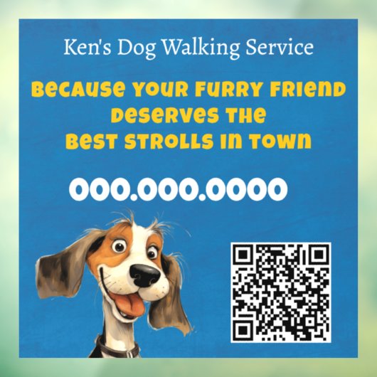 Moeie hond wandelen raamsticker (Vel 3)