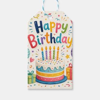 Moeie Honden Verjaardag Feestelijke Papieren Serve Cadeaulabel