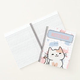 Moeie Kat Notitieboek – 50 Printbare Gelijnde Pagi