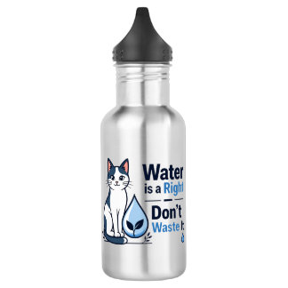 Moeie kat water besparen milieuvriendelijk  waterfles 