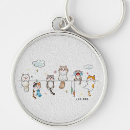 Moeie Katten Hangende Sleutelhanger