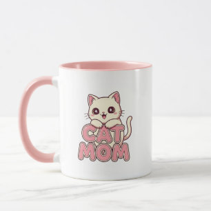 Moeie "Kattenmoeder" mok - Perfecte Kawaii Kitten