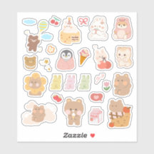 Moeie Kawaii Dierensticker