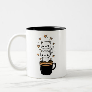 Moeie Kawaii Katten Koffiekopje Tweekleurige Mok