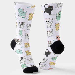 Moeie Kawaii Katten Patronen Sokken