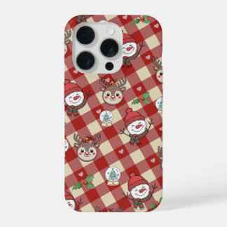 Moeie Kerstkarakters Phonehoes iPhone 15 Pro Hoesje