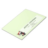 Moeie Kerstkat die om een hoek gluurt Aangepaste N Notitieblok (Schuin)