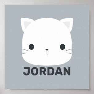 Moeie Kleine Kat met Gepersonaliseerde Naam Poster