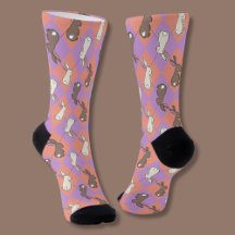 Moeie Konijn Roze en Paarse Pastel Argyle