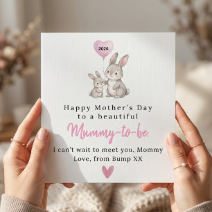 Moeie Konijn Zalig Moederdag Kaart voor Mamma in S