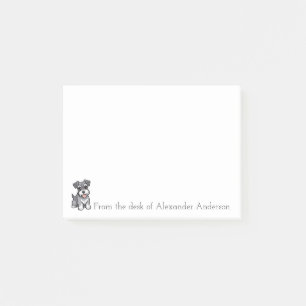 Moeie Miniatuur Schnauzer Cartoon Gepersonaliseerd Post-it® Notes