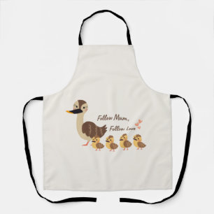 Moeie Moeder Eend en Eendjes Keukenschort Schort
