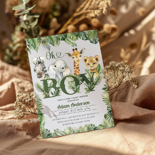 Moeie Oh Jongen Jungle Safari Baby Shower Kaart
