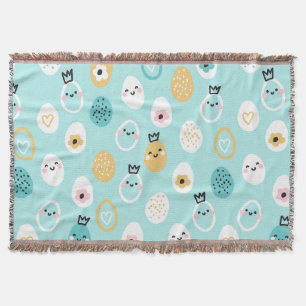 Moeie Paaseieren Patroon Kawaii Pastel Eieren Deken