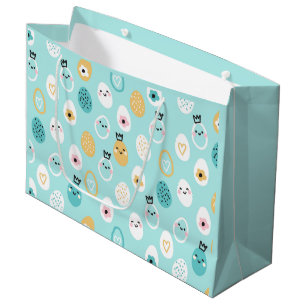 Moeie Paaseieren Patroon Kawaii Pastel Eieren Groot Cadeauzakje