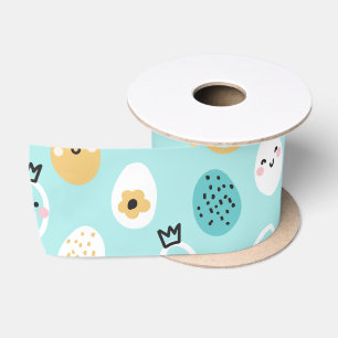 Moeie Paaseieren Patroon Kawaii Pastel Eieren Lint