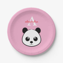 Moeie Papieren Borden met Panda – Persoonlijk 