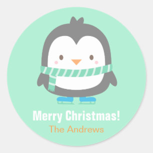 Moeie Pinguïn Kinderen Kerst Decoratie Stickers