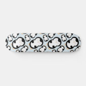 Moeie Pinguïn Patroon (Blauw) Skateboard (Horizontaal)