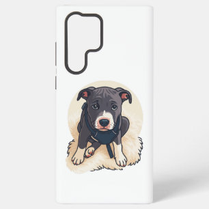 Moeie Pitbull Puppyshond Cartoonontwerp Samsung Galaxy Hoesje