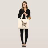 Moeie pluizige kat tas (Voorkant (model))