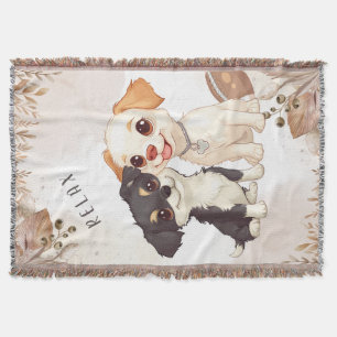 Moeie Puppies en Voetbal Design Deken