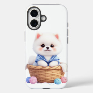Moeie puppy in mand iPhone / iPad hoesje