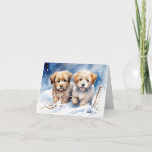 Moeie Puppy Kerstkaart Bedankkaart