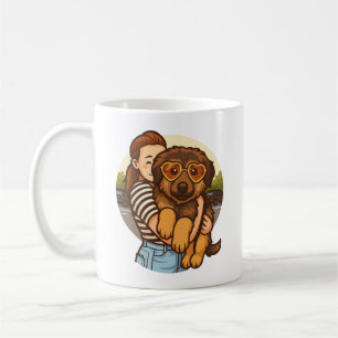 Moeie Puppy met Hart Zonnebril  Koffiemok