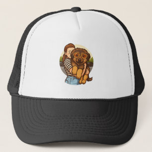 Moeie Puppy met Hart Zonnebril Trucker Pet