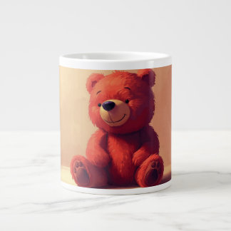Moeie rode teddybeermok – knuffel kawaii cadeaukop extra grote beker