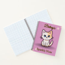 Moeie Roze Kitty Kat Mooi Gepersonaliseerde Naam S