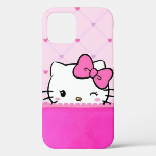 Moeie Roze Kitty Meisjes Telefoonhoesje iPhone 12 Hoesje