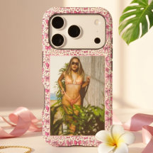 Moeie Roze Strik Doodle Patroon Coquette Foto