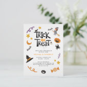 Moeie Wezens Halloween Monsters Verjaardagsfeestje Uitnodiging Briefkaart (Staand voorkant)