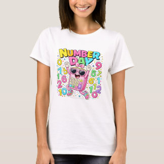 Moeie wiskunde nummers kat nummer dag T-shirt Kids