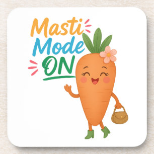Moeie Wortel Masti Modus AAN Onderzetters Set Leuk