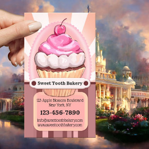 Moeie Zoete Cupcake Bakkerij Bedrijfskaart Visitekaartje