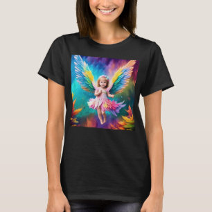 Moeilijk baby engelenvleugels ontwerp t-shirt