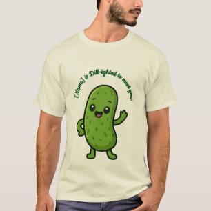 Moeilijk Happy Pickle Kawaii Cartoon - Personalise T-shirt