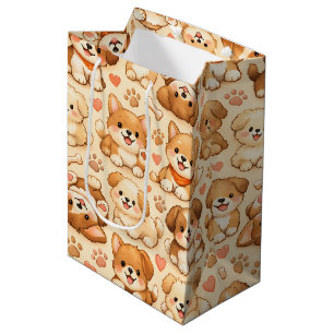 Moeilijk Hartjes Waterverf Patroon (2) Medium Cadeauzakje