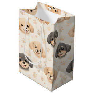 Moeilijk Hartjes Waterverf Patroon (3) Medium Cadeauzakje