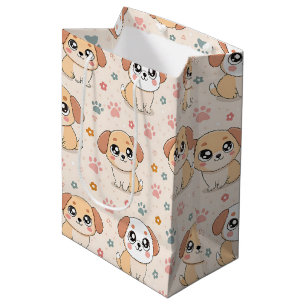 Moeilijk Hartjes Waterverf Patroon (6) Medium Cadeauzakje